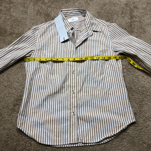 KOTN White Gold Striped collared shirt size US 4 - Picture 9 of 11